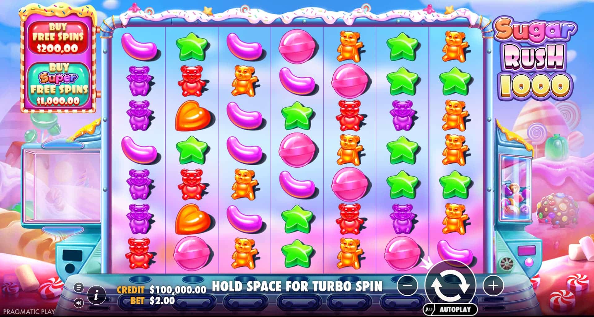 Sugar Rush 1000 — игров��е поле 7x7