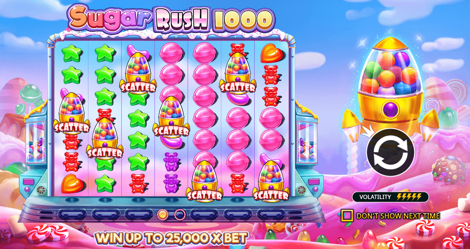 Sugar Rush 1000 — бонусные множители